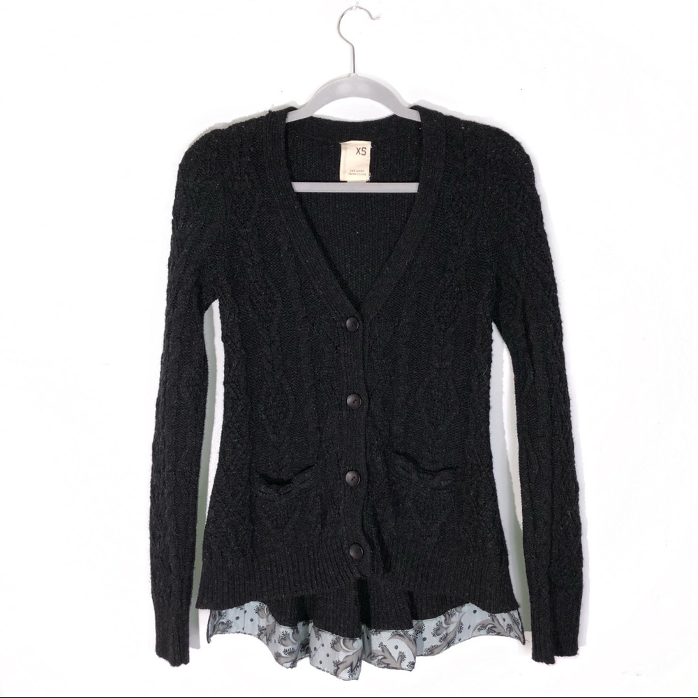 Anthropologie Far Away From Close Skirted Cardigan